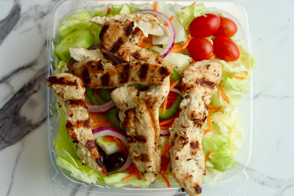 Fresh Greek salad at Express Pizza Weymouth MA